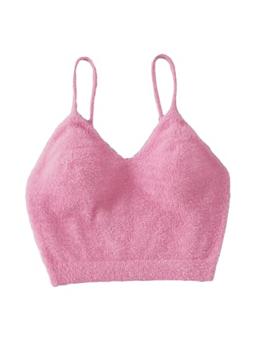 SHENHE Women's V Neck Spaghetti Strap Furry Cute...