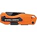 Klein Tools 44304 Folding FLICKBLADE Utility Knife, Compact, Removable Impact Driver, 1/4-Inch Nut Driver and #2 Phillips Bit