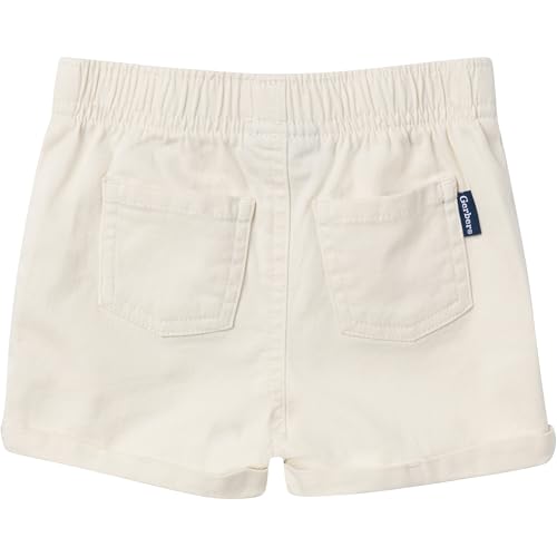 Gerber Baby Toddler Girls' Twill Shorts, Light Tan, 12 Months - image 4