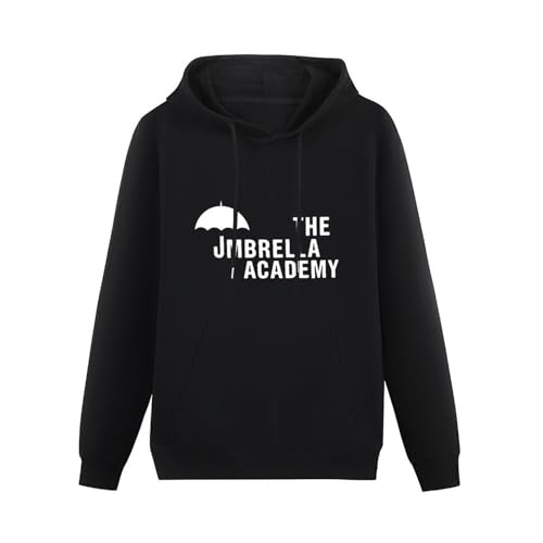 Photo de XINGYUE STAR Umbrella Academy Text Logo Hoody Unisex Ptinted Hoodies Long Sleeve Men's Hooded with Pocket Black S