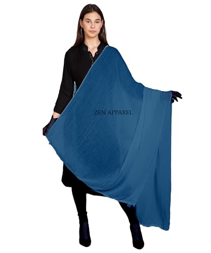 Image of Zen Women's Solid Premium Cotton Dupatta 2.25 Meters 100% Pure Cotton