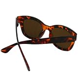 Mini Brille Stylowe okulary przeciwsłoneczne w stylu retro z ostrością widzenia, oprawka z tworzywa sztucznego z grubą oprawką i dużymi szkłami, gratis etui, okulary przeciwsłoneczne do czytania