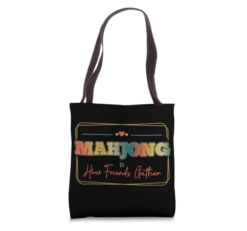 Mahjong Is How Friends Gather Social Game Night Vintage Tote