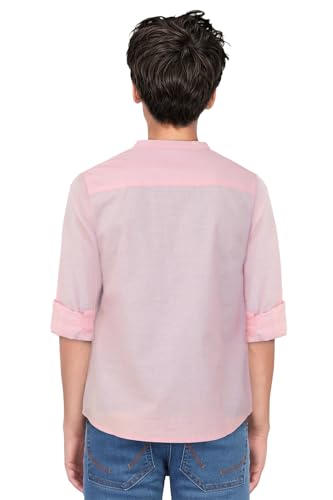 Image of Allen Solly Boys' Solid Cotton Kurta | Full Sleeve | Soft Breathable Feel | Festive & Wedding Ethnic Wear