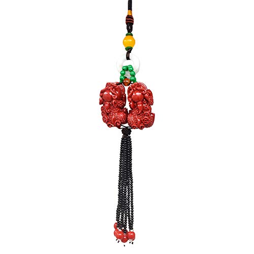fengshuisale Feng Shui Pi Yao (Pi Xiu) Charm Tassle Amulet Hanging + Free Red String Bracelet Y1263