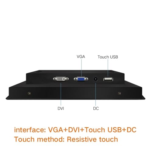 Image of 1pc Industrial Touchscreen Monitor 15.6 Inch Resistive Touch Screen with VGA /DVI /HDMI Touch USB Embedded Wall Mount Display(VGA DVI USB)