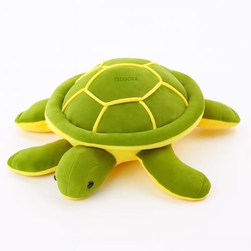 Image of Turtle Soft Toy for Girls Boys Kids,Green,Lazy Tortoise Animal Plush Stuffed Baby Teddy Gift Birthday, 25cm