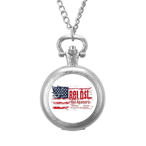 Vintage Banner Vintage Pocket Watch with Chain Numerals Scale Christmas Graduation Birthday Gifts Valentine's Day Silver-Style