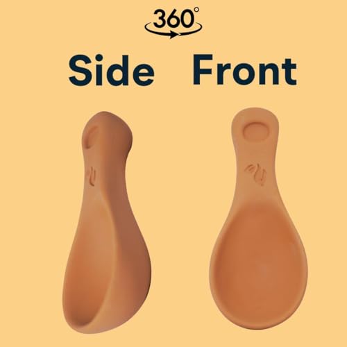 Image of Sifri 3D Brown Sugar Keeper 2-in-1 Set - Terracotta Clay Puppy & Spoon Saver Softener - Cute Kitchen Storage & Freshness Holder for Sugar - Gift for Bakers (1, Dog and Spoon)
