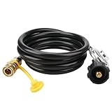 Picture of FATCANMA F271803 Hose Adapter for Mr. Heater Big Buddy Accessories Replace, Gas Propane Regulator Hose Kit with 3/8 inch Quick Connect and QCC1 Propane Tank Connectors (8 Feet)