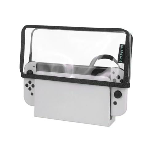 NUZAMAS Funda antipolvo transparente para host, funda antipolvo NS, resistente a los arañazos, impermeable, protección contra el polvo, compatible con Switch OLED