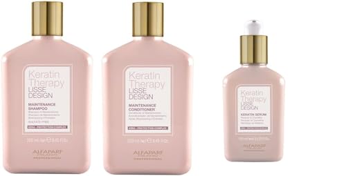 Alfaparf Lisse Keratin Therapy Set: Shampoo, Conditioner & Serum