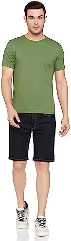 Amazon Brand - Symbol Men's Solid Cotton T Shirt | Round Neck | Half Sleeve | Plain-Regular Fit (Available in Plus Sizes)