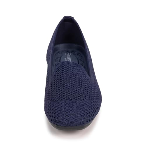 Image of Frank Mully Women's Loafer Flats Square Toe Comfortable Office Work Shoes, Cute Penny Loafer Slip On Walking Driving Shoes