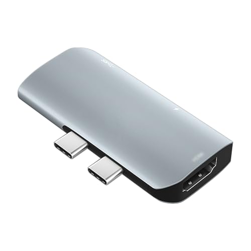 Tosuny Estación de Acoplamiento USB C, 3 en 1 USB C Hub con Thunderbolt3 PD3.0 100W, 5 Gbps USB3.0 y 4K/30Hz HD, Convertidor Multipuerto para Computadora, Teléfono,
