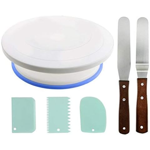 Juego de Plato de Pastel Giratorio Antideslizante Cover