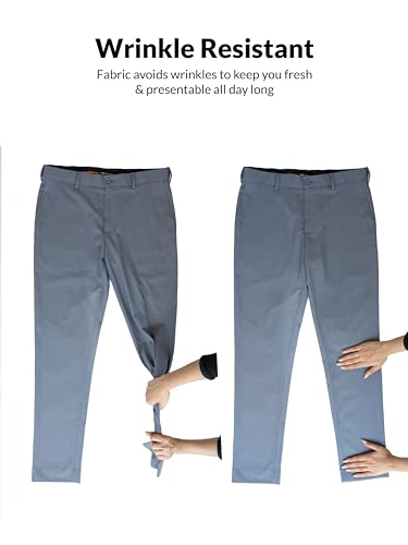Image of The Pant Project Luxury PV Lycra Stretchable Formal Checks Pants for Men | Stylish Slim Fit Men's Wear Trousers for Office or Party
