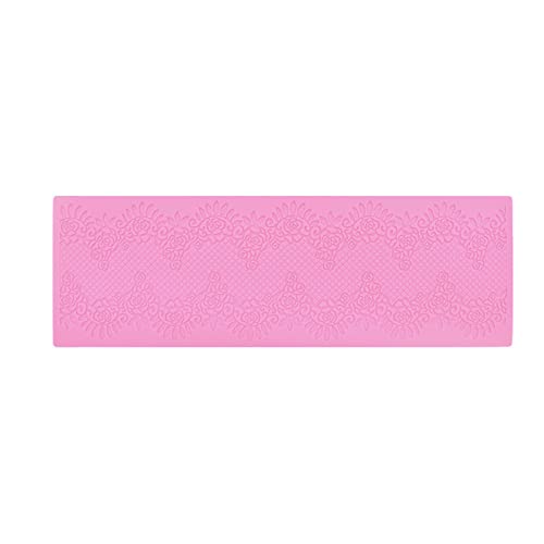 Molde de encaje de silicona con textura variada, molde de silicona para fondant, tapete de encaje con patrón de flores para decoración de pasteles