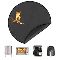 18 Inch Fire Pit Mat Under Grill Mat Deck Patio Protect Mat Round Fireproof Under Grill Mat Reusable Waterproof Pad for Outdoor BBQ