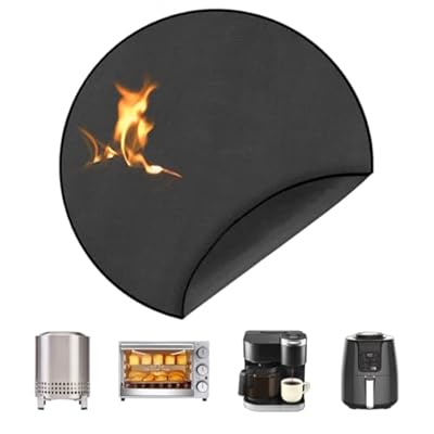 18 Inch Fire Pit Mat Under Grill Mat Deck Patio Protect Mat Round Fireproof Under Grill Mat Reusable Waterproof Pad for Outdoor BBQ