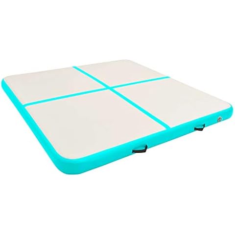 Susany Aufblasbare Gymnastikmatte mit Pumpe Luft-Trainingsmatte Cover