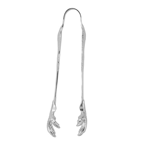 Aramox Tinks de Hielo Estilo Garra, Forma de águila de Acero Inoxidable, Pinzas de Cocina Multifuncionales para Cubitos de Hielo y Azúcar, para Uso en el Hogar y la Barra (SILVER)