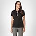 Callaway Women's Short Sleeve Ottoman Stretch Performance Golf Polo, Sun Protection, Moisture-Wicking (Available in Plus), Black, Medium