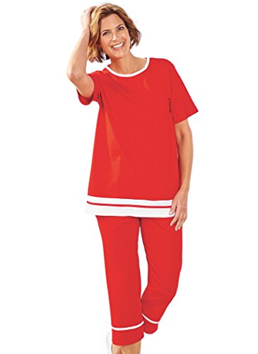 Contrast Trim Capri Set