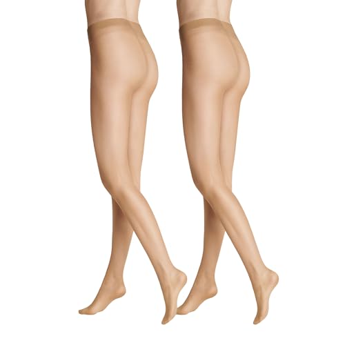 KUNERT Simply 20-Pack de 2 Pares de Calcetines Medias, 20 DEN, Rosa Carne, 50 Grande (Pack de 2) para Mujer