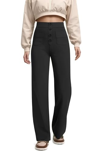 Timuspo Bequem Freizeithose Damen Lang mit Mehrere Taschen Hose Elegant...