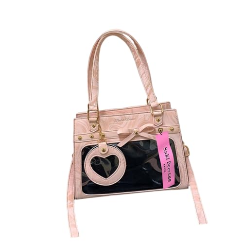 Sac à bandoulière style japonais transparent à nœud élégant