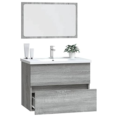 Muebles de baño para ganar almacenamiento con el juego de 2 piezas gris 6