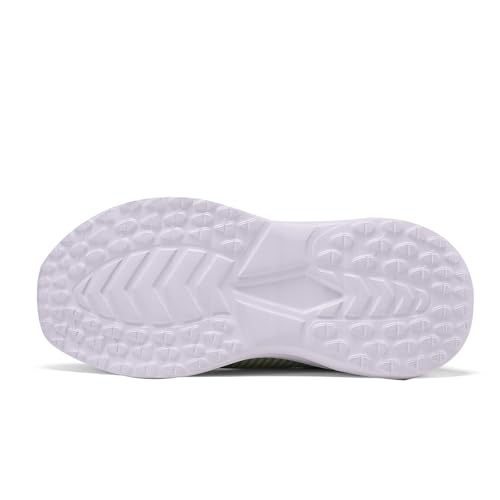 Hxiclrm Hallenschuhe Mädchen Turnschuhe Mädchen Sportschuhe Für Kinder Sneaker Atmungsaktiv Laufschuhe Rosa Lila 34EU