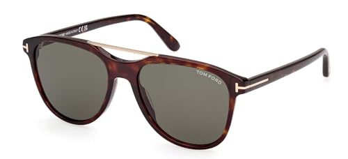 Image of Tom Ford DAMIAN-02 FT 1098 Dark Havana /Green 54 /17 /145 unisex Sunglasses