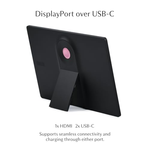 Image of SOTSU SleekView 15.6 inch Portable Monitor & VESA Mount Adapter Combo(Black Pink)