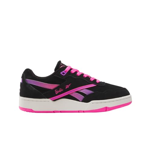Reebok Unisex Kid's Barbie BB 4000 II Sneaker, Black/Black/Pink Paradise, Big Kid 5.5