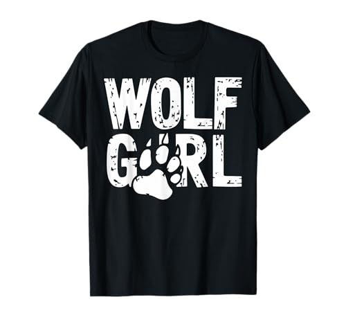 Estampado divertido de pata de lobo envejecida de Wolf Camiseta