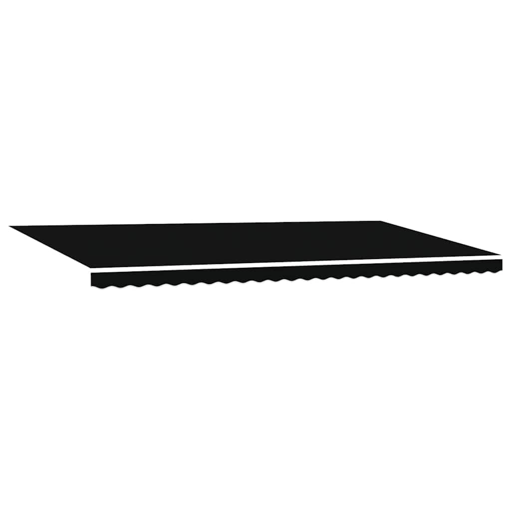 vidaXL Markisenersatzstoff Schwarz 580 x 295 cm Polyester, Balkon-Sichtschutz, modernes rechteckiges Sonnendach, strapazierfähiger UV-beständiger Stoff, wetterfester Unterstand