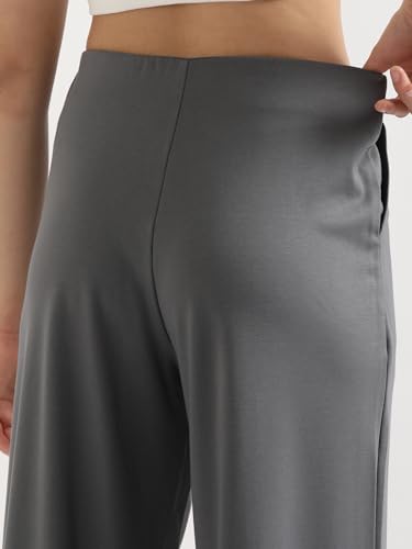 Image of SAADAA Palazzo Pants for Women Half-Elasticated Waistband | Palazzo for Women in Airy Linen Fabric | Regular Fit Mid Rise Waist & Deep Pockets | Versatile Formal & Casual Wear |