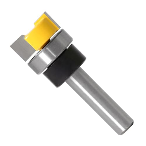 Mesee 8mm Schaft Bündigfräser, Bodenreinigung Holzfräser, Bottom Bearing Flush Router Bit, Hobelfräser, Oberfräse Fräser-Bits für Holzbearbeitung Fräswerkzeuge