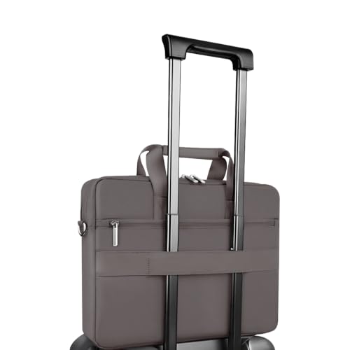 Image of GRIPP Hugo Laptop Sleeve Bag for Laptop /MacBook up to 14 Inch, Detachable Shoulder Strap, Carry Handle, Trolley Sleeve, Tablet Compartment, Multiple Organisers, Office and Travel Bag - Sand Beige