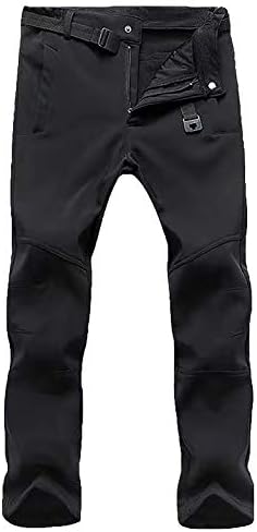 Pantalones de nieve para hombre, forrados, pantalones de softshel...