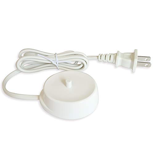 Toothbrush Charger for Oral-b Braun Electric Toothbrush,Inductive Replacement Charger Power Cord Fits Braun Oral-B Modle 3757, Portable Travel ABS Charging Base 110v-240v(US Plug)