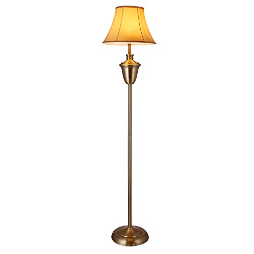 lux.pro Lampa stojąca 160 x 35 cm mosiądz beżowo-brązowy lampa stojąca w stylu retro