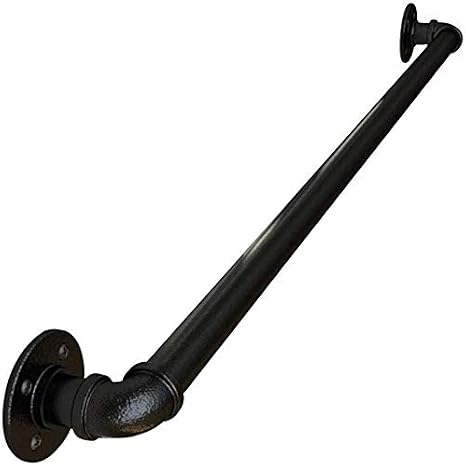 Main courante fer forge noir kit complet garde corps 180cm