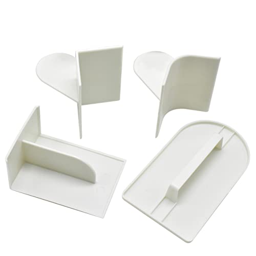 Ciieeo 4pièces Spatules Pâtisserie Forme t en Lisseur pour Fondant Décoration Gâteaux Outils Cuisine Plastique Hygiénique Lave-Vaisselle