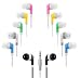 Wholesale Kids Bulk Earbuds Headphones (10-Pack) Earphones, 6 Assorted Colors, Individually Bagged, Perfect for School Students, Libraries, Hospitals by Deal Maniac