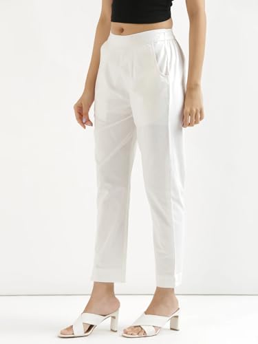 Image of Chiraiyaa Women Cotton Trouser Pant - Versatile Regular Fit for Office, School, and Casual Wear | Pack of 2