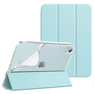 iPad Mini6 ケース 2021モデル Dadanism iPad Mini 第6世代 保護ケース iPad 8.3 インチ スマートカバー 透明感 薄型 PU レザー キズ防止 開閉式 三つ折薄型 TPU素材 スタンド機能 衝撃吸収 オートスリープ機能付き Apple Pencil2充電に対応 スカイブルー" 