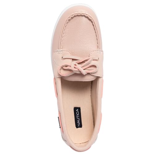 Image of Nautica Women's Casual Boat Shoes, Moc-Toe Loafers with Cushioned Insole, Deck Fashion Sneaker